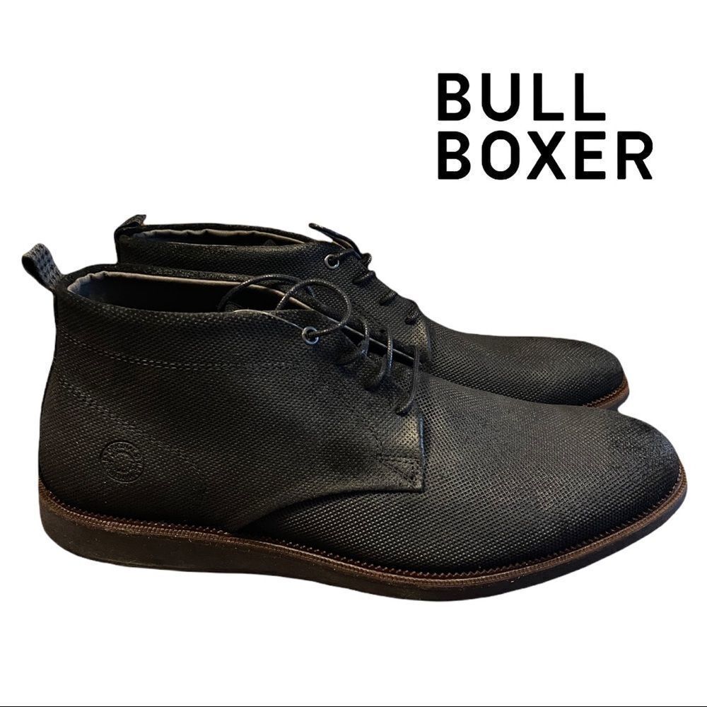 New with Tags Bull Boxer Men's Black Lace Chukka Boots 46 13
